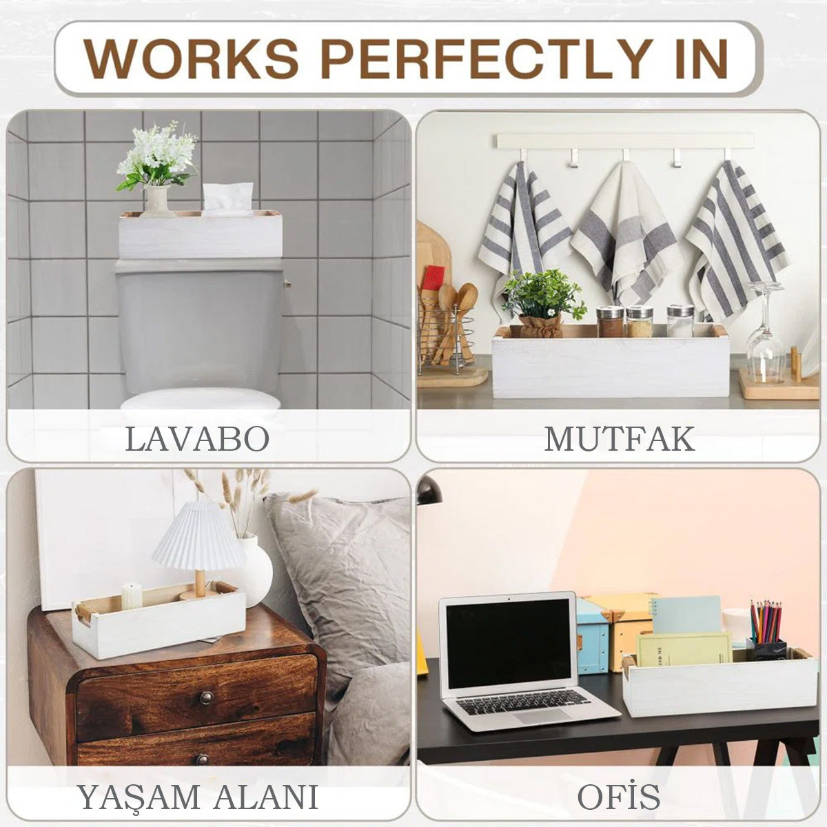 Çok Amaçlı Rustik Banyo, Mutfak ve Ofis İçin